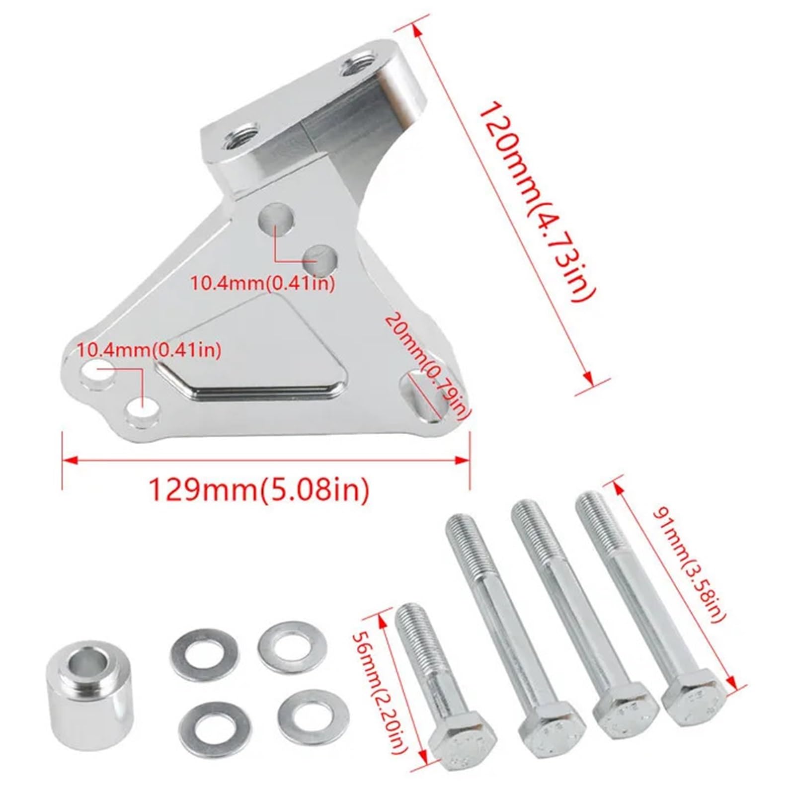 Mocowania silnika samochodowego Zestaw uchwytów mocujących blok silnika pasuje do Honda K-Series K20A K24A K20Z K24Z(Silver)
