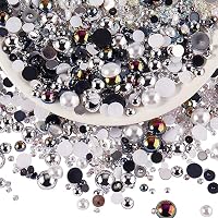 Perles Et Strass Résine Dos Plat BEEFLYING 60g - Mélange Rose Blanc 3-10mm Pour Nail Art Et Bricolage