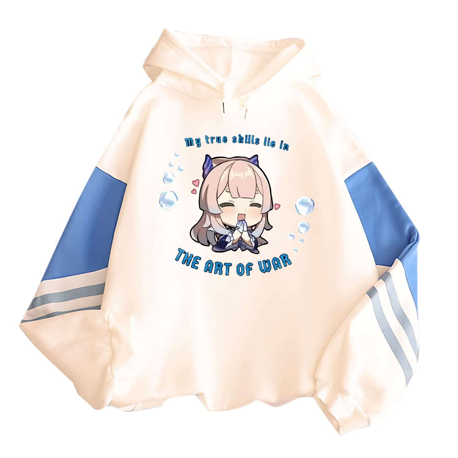YOURIT Kawaii Genshin Impact Sangonomiya Kokomi Hoodies Loose Pullover Sweatshirt