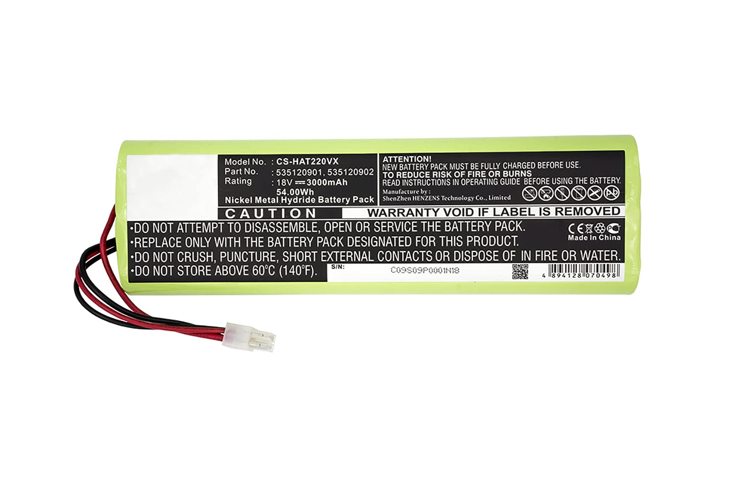 PowerSmart® 3000 mAh 18 V Ni-MH akumulator do robota koszącego Husqvarna Automower Solar Hybrid Solarmaher, Solarmower 1995/1996 / 1997/1998/1999