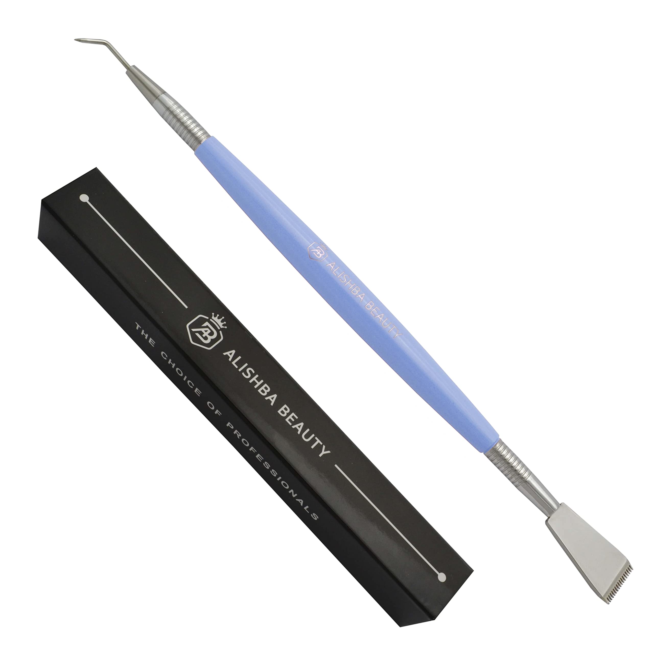 LUMESS ALISHBA BEAUTY EYELASH LIFT TOOL STAINLESS STEEL EASY LIFT PERM TOOL, TINT TOOL, LASH SEPARATOR TOOL WITH & COMB MAKEUP BEAUTY TOOL FOR LASH GRAFTING (LFT1100SKYBLUE)