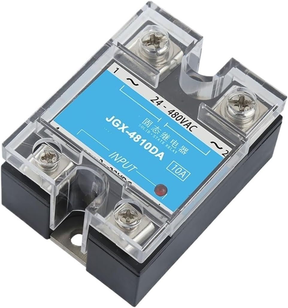 JGX-4810DA 10A-100A DC Control AC Solid State Relay Input 3-32VDC Output 24-480VAC(JGX-4810DA)