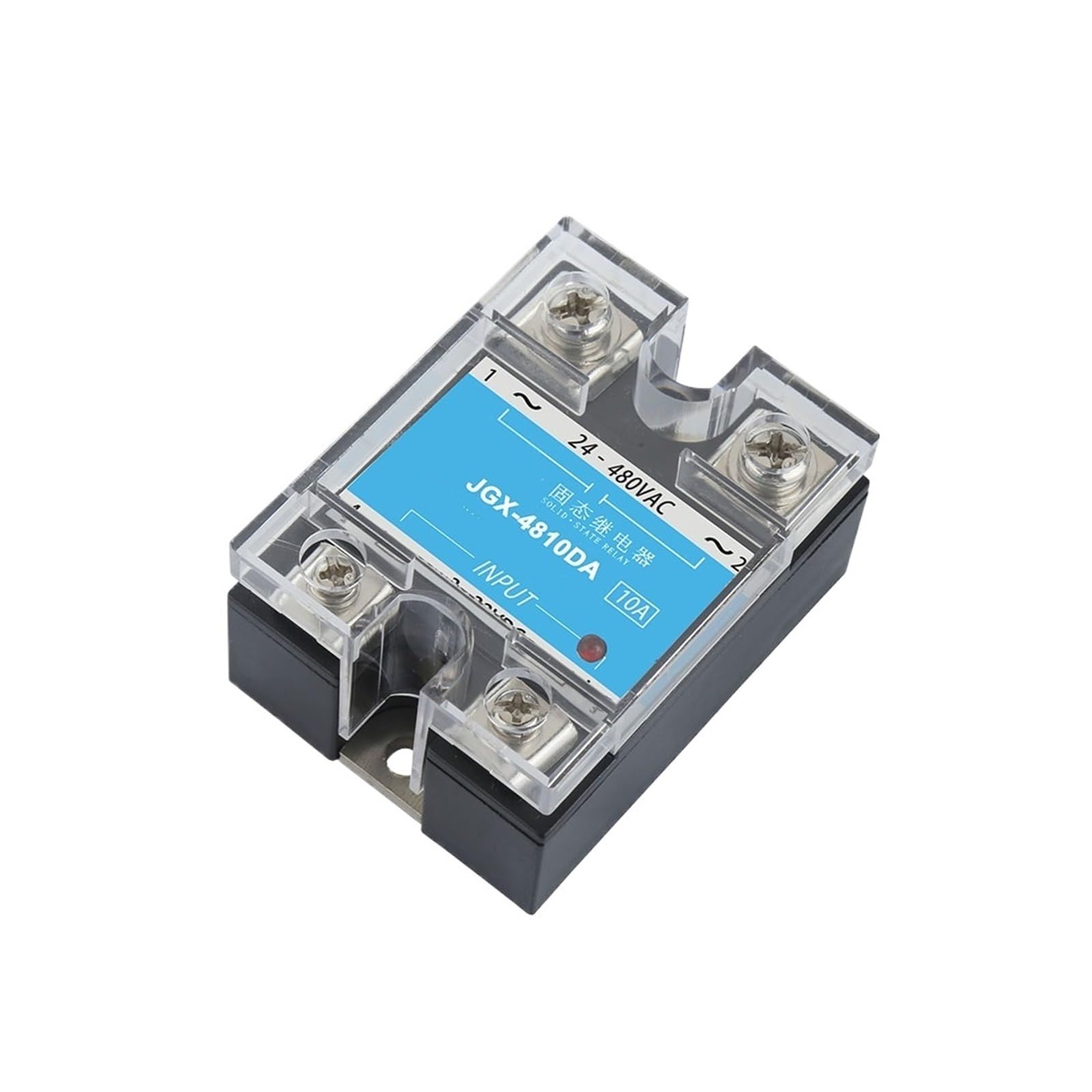 Jfqowcmp One Color Jgx-4810Da 10A-100A Dc Control Ac Solid State Relay Input 3-32Vdc Output 24-480Vac(Jgx-4810Da)