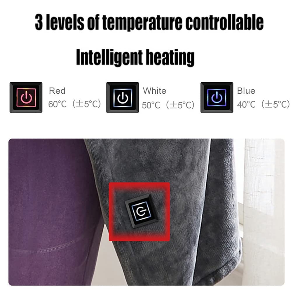 Koc elektryczny, koc podgrzewany, koc grzewczy USB, szal, 3 poduszki flanelowe z regulacją temperatury