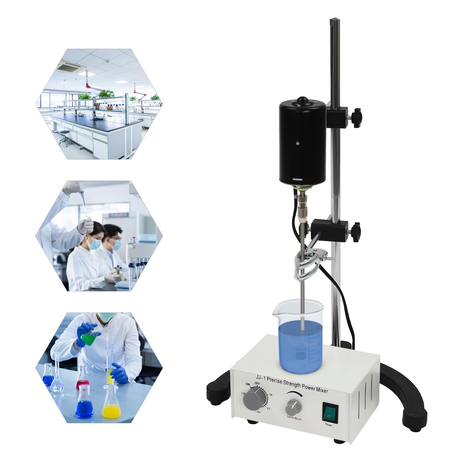 Automatisches Rührwerk Elektrisches Mechanisches für Biologie Kosmetik Gesundheitsprodukte Lebensmittel Weiß und Schwarz 63 * 37 * 26CM