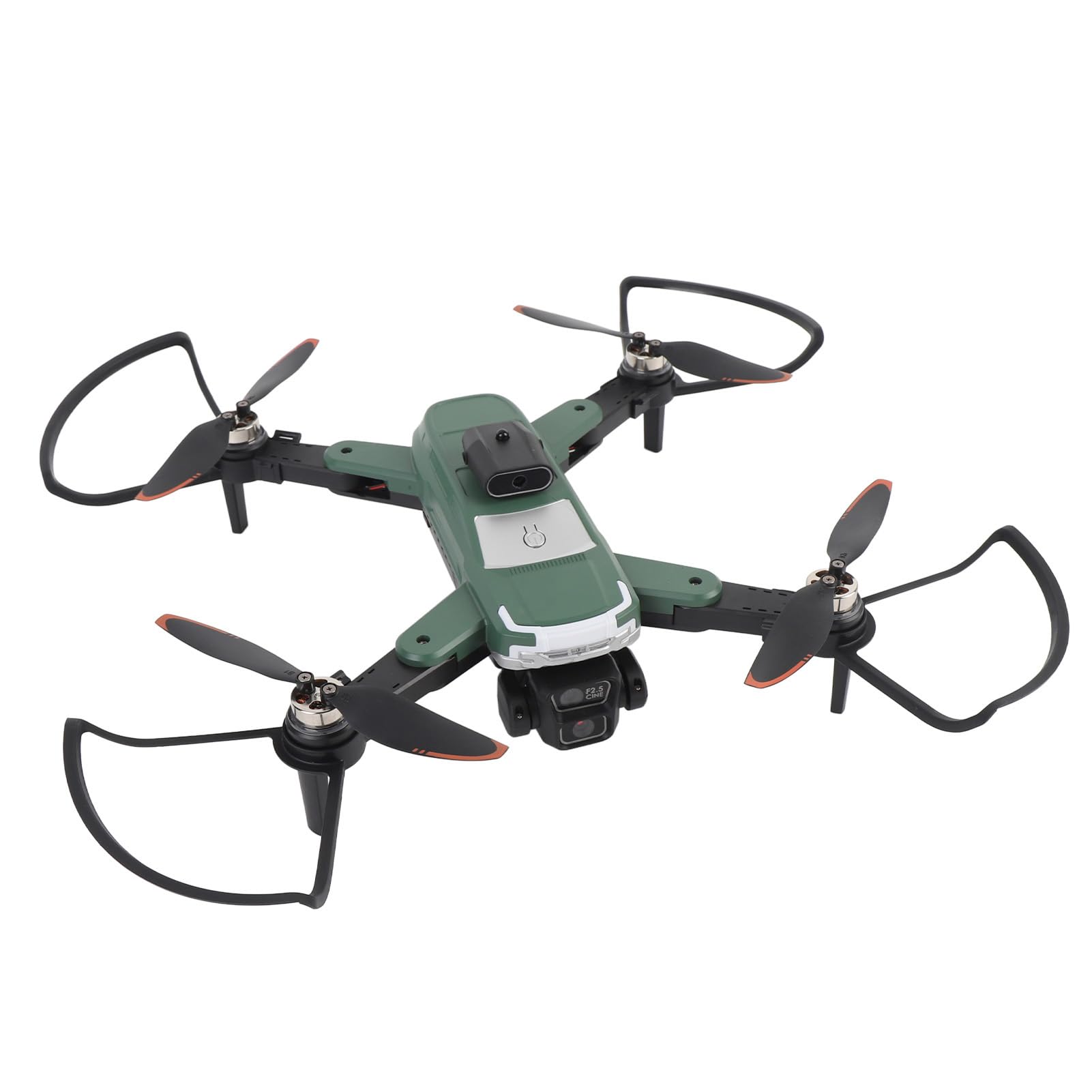 RC-Drohne mit Bürstenlosem Motor, HD-Doppelkamera-Quadrocopter Zur Hindernisvermeidung, ESC-Anti-Shake-Funktion, GPS-Rückführung, Optische Hover-LCD-Fernbedienung (3 Batterien)