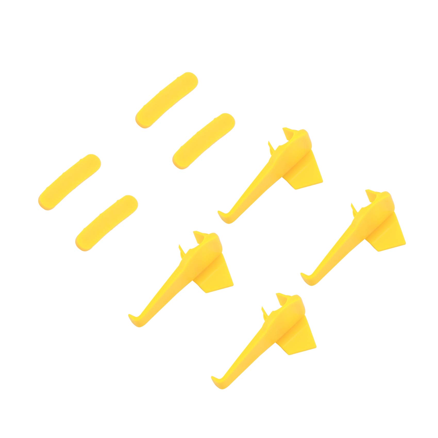 Pasuihcay 12x Tyre Changer Part Nylon Mount Demount Head Duck Head Insert Rim Protector, yellow, 140355