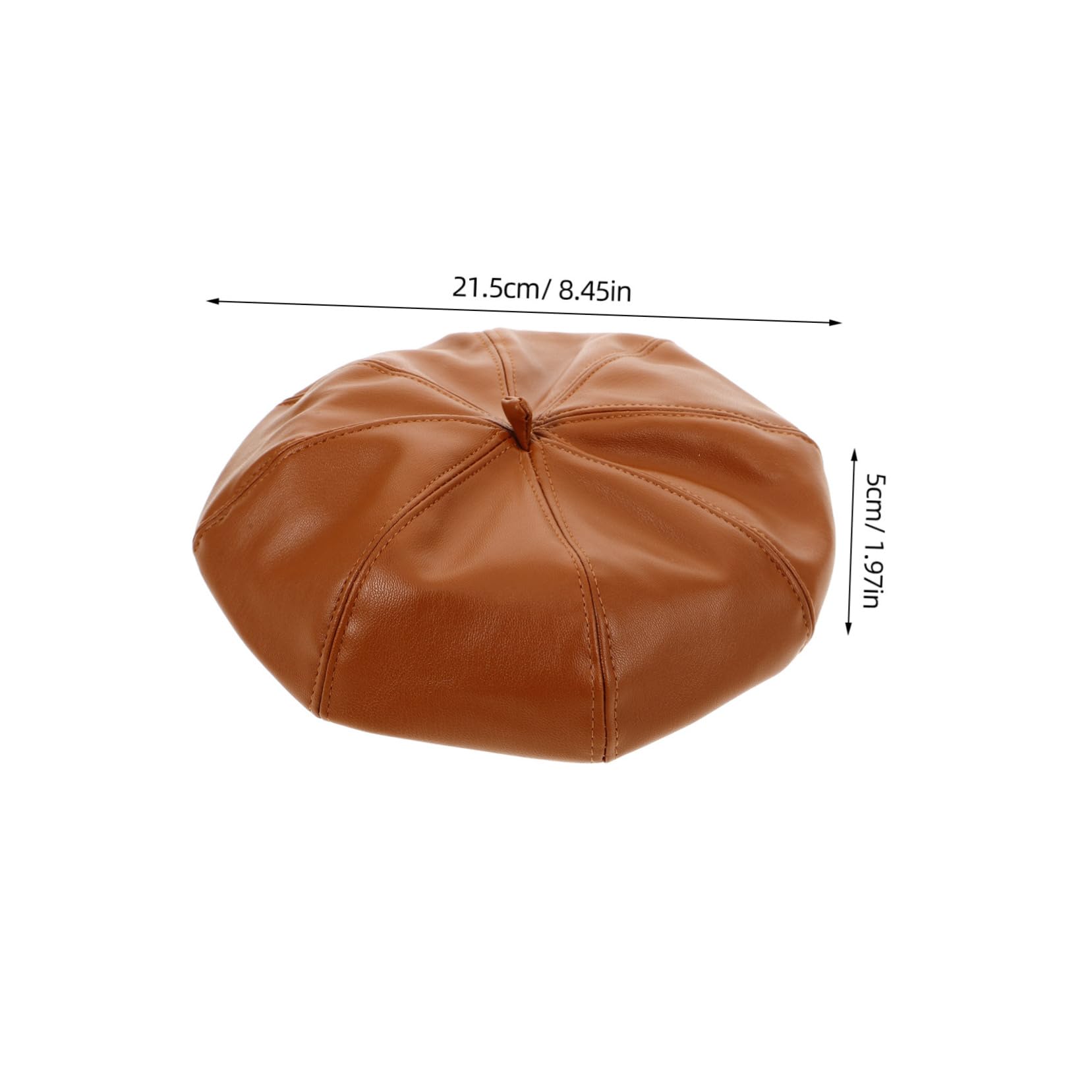 BESPORTBLE Daily Wear Boys and Girls Beret Fashionable Pu Leather Hat Comfortable for Parties and Holidays Unique Design
