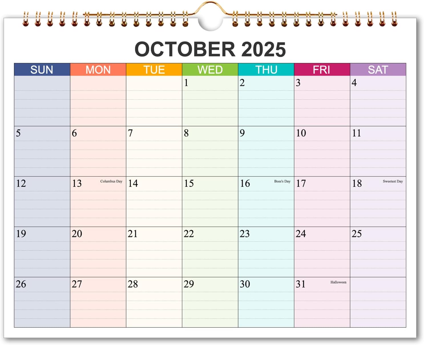 2023-2024 壁掛けカレンダー - カレンダー 2023-2024 マンスリープランナー 2023年7月~2024年12月 18ヶ月カレンダー ツインワイヤー製本 プレミアムペーパー 8.5インチ×11インチ カラフル