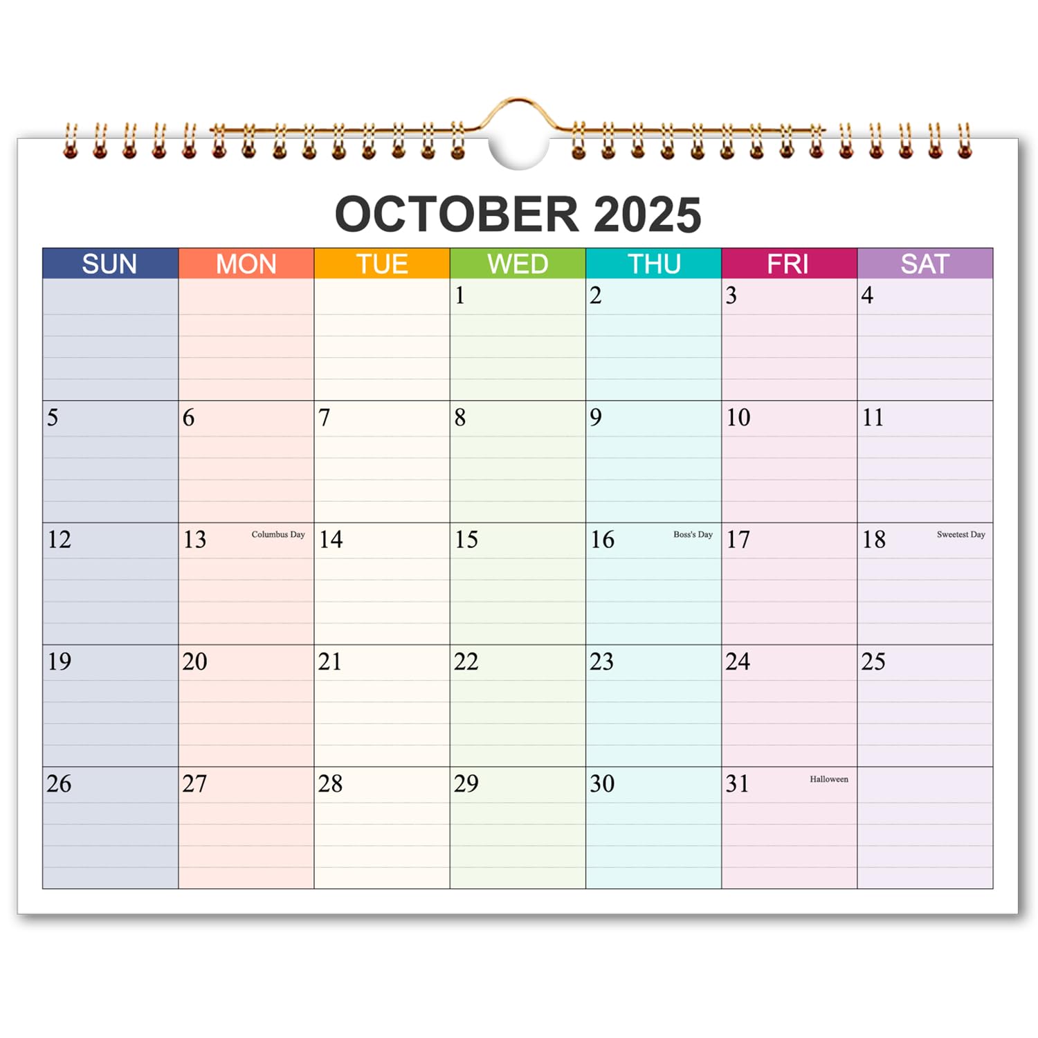 2024 Calendar - Wall Calendar 2024 Runs from January 2024 to December 2024, 12 Months Calendar with Thick Paper for Planning and Organizing for Home or Office, 8.5 x 11 Inches, Colorful