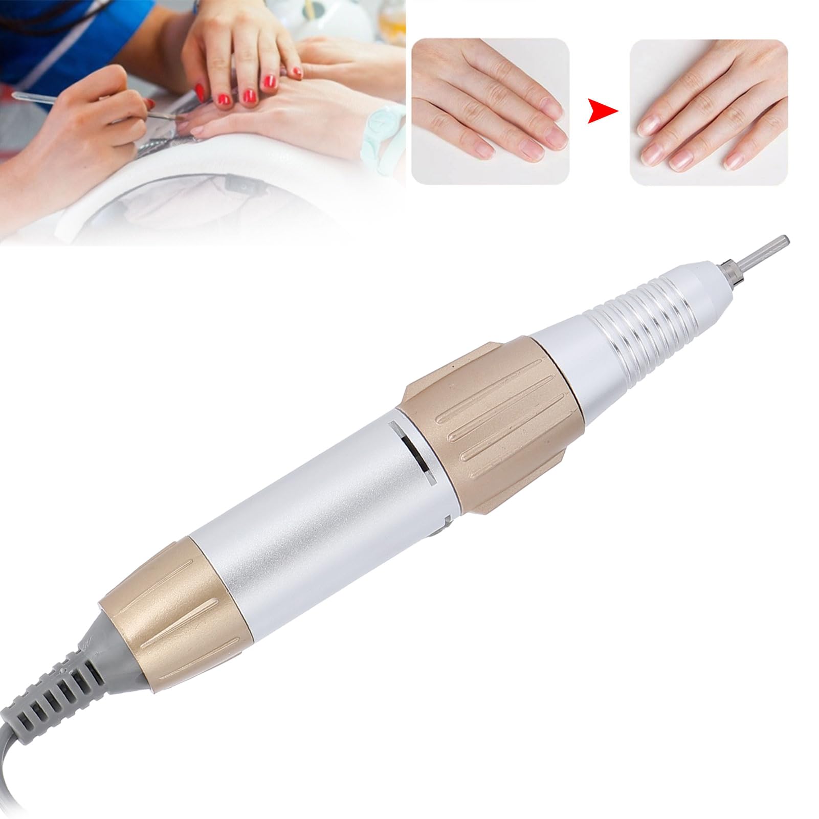 manipolo fresa per unghie professionale 35000 RPM Penna per Trapano Elettrico per Unghie, Manipolo per Impugnatura di Ricambio per Trapano per Unghie, Strumento per Lucidare la Macchina per Pedic
