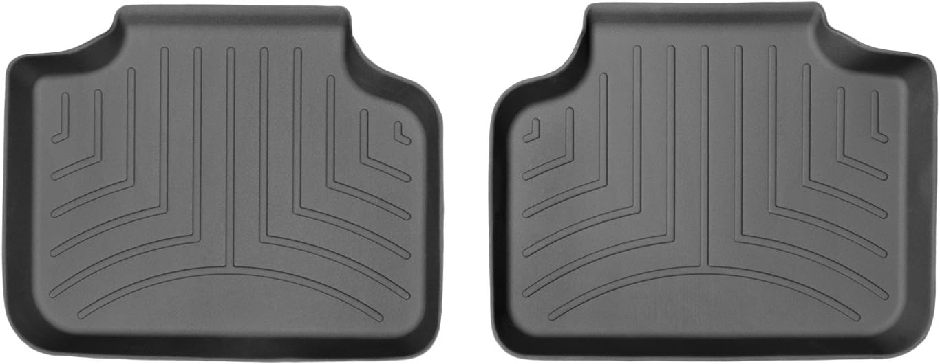 WeatherTech Custom Fit FloorLiners for BMW X2 M35i, X2 28i, X1 28i - 2nd Row (447482), Black