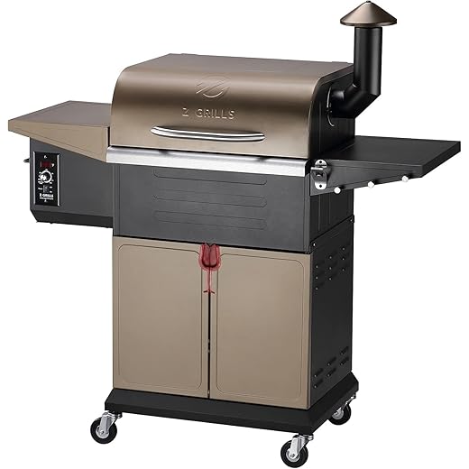 Z GRILLS Wood Pellet Grill and Smoker with PID Controller, 572 Sq. In Cooking Area, Direct Flame Searing, 600D