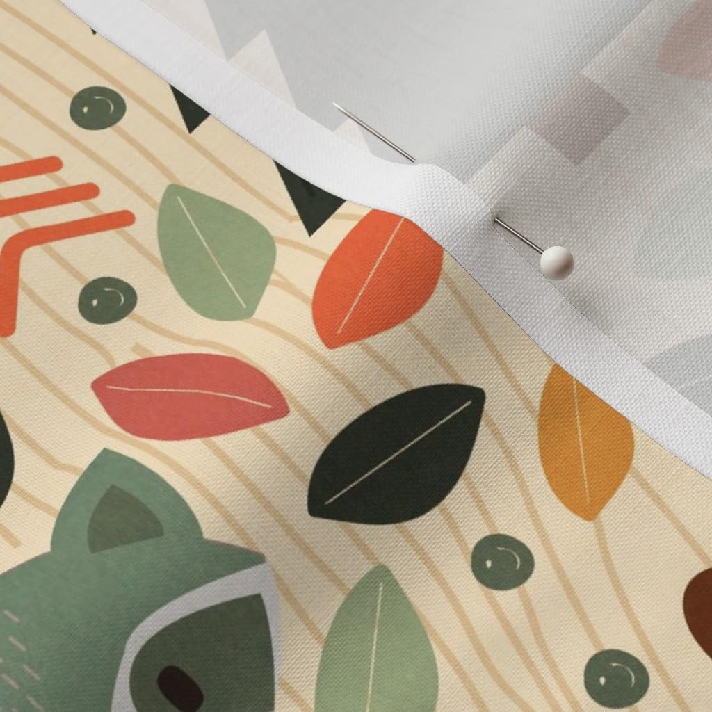 Spoonflower Fabric - Woodland Creatures Animals Animal Creature Nursery Rustic Forest Cute Printed on Petal Signature Cotton Fabric by The Yard - Sewing Quilting Apparel Crafts Decor