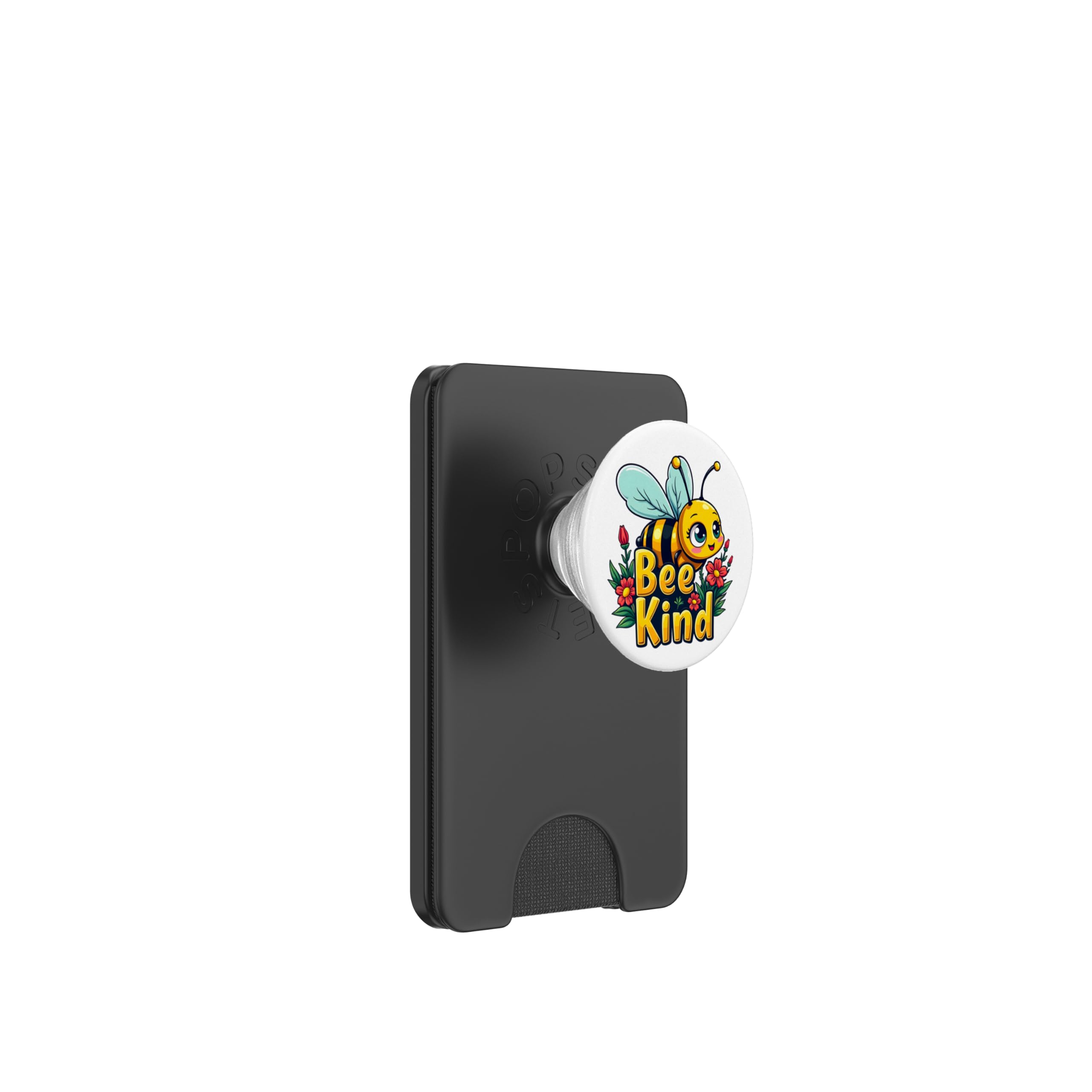 Bee Kind Bumble Bee Flower Graphic Kindness For Women Girls PopSockets PopWallet for MagSafe, Black