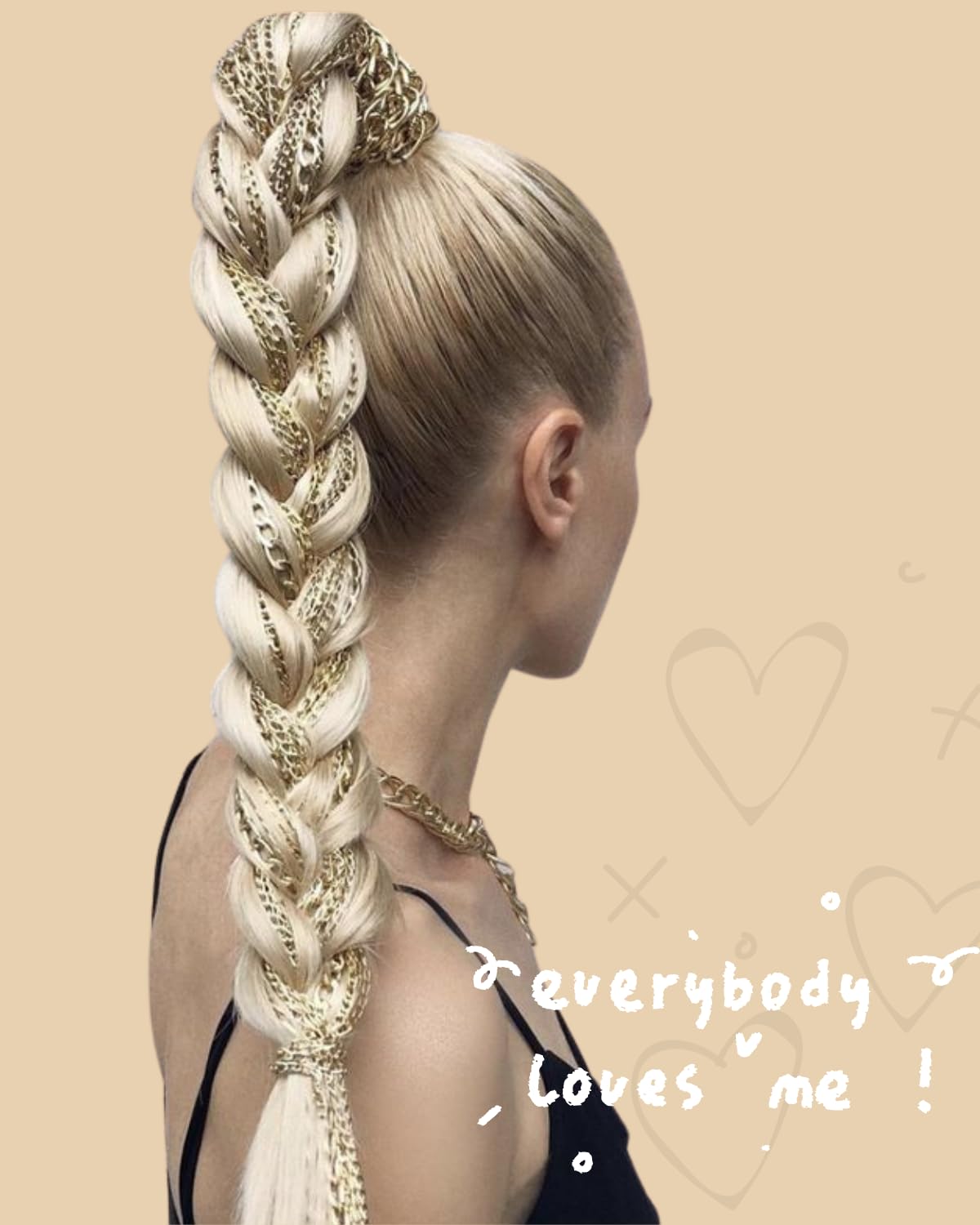 Braided Ponytail Extension with Hair Tie, Fake Braid Blonde Ponytail Extension for Women, Extra Long Straight 1 Pack 32 inch