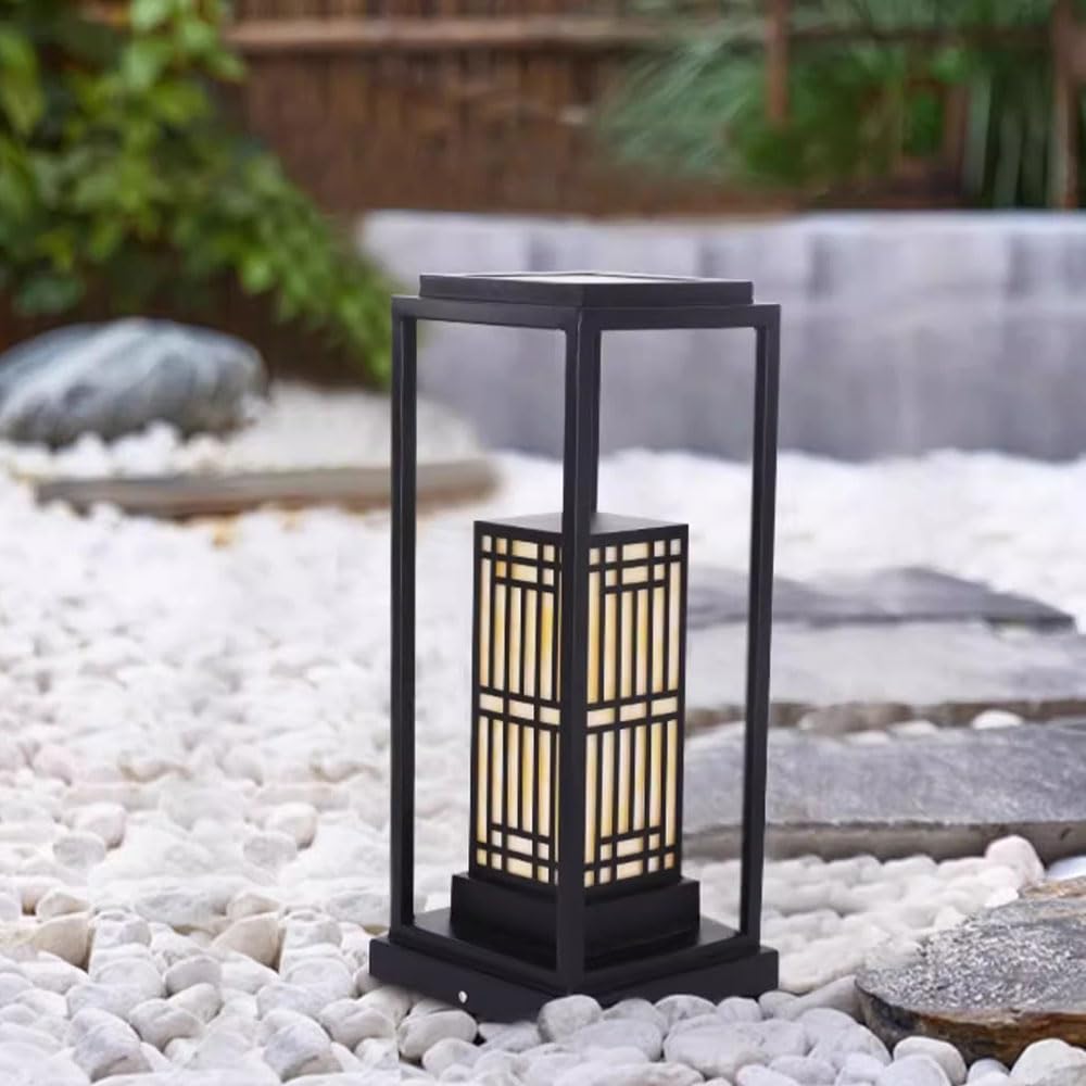 Lampes solaires Modernes pour Poteau de clôture, Lanterne sur Pilier, éclairage extérieur étanche IP65, Lampe paysagère extérieure pour Patio, Jardin, allée, terrasse ()