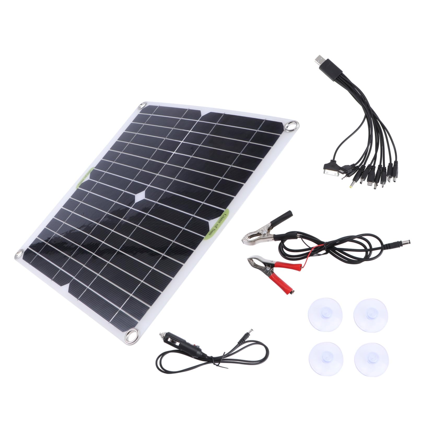 Pannello Solare Monocristallino 200w Set da 1 Nero | Efficienza di Uscita Elevata, Rapporto 98%, per Viaggio e Attività All'aperto