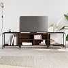 ZEYUAN TV Cabinet Brown Oak 203x37x50 cm Engineered Wood,Tv Stand Cabinet,Tv Units For Living Room,Electric Fireplace Tv Stand