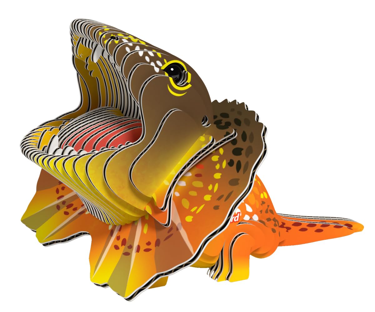 Eugy Puzzle 3D Con Lucertola Arricciata, Puzzle Educativo Ecologico Da 32 Pezzi, Per Ragazzi, Ragazze E Bambini Dai 6 Anni In Su-image