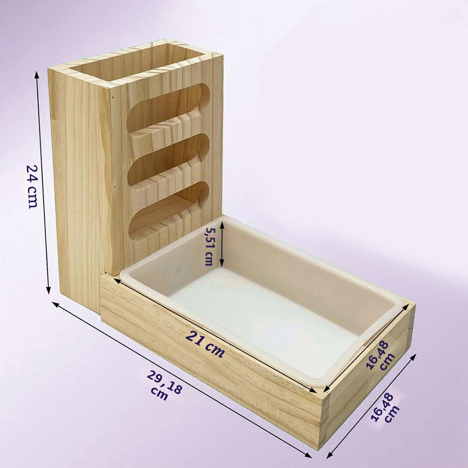 perfk Ratelier Foin Lapin, Mangeoire Lapin, Ratelier Lapin, Litière Lapin, Mangeoire à Foin De Lapin Avec Bac à Litière, Support De Foin De Lapin Pour Chinchilla Hamster Nain