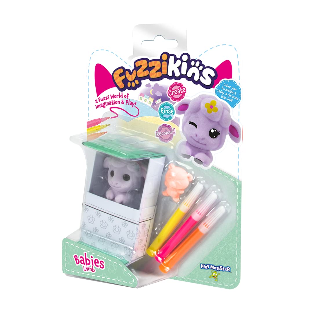 Fuzzikins FF102 Fuzzi Babies Lamb Animal Figures, Multi