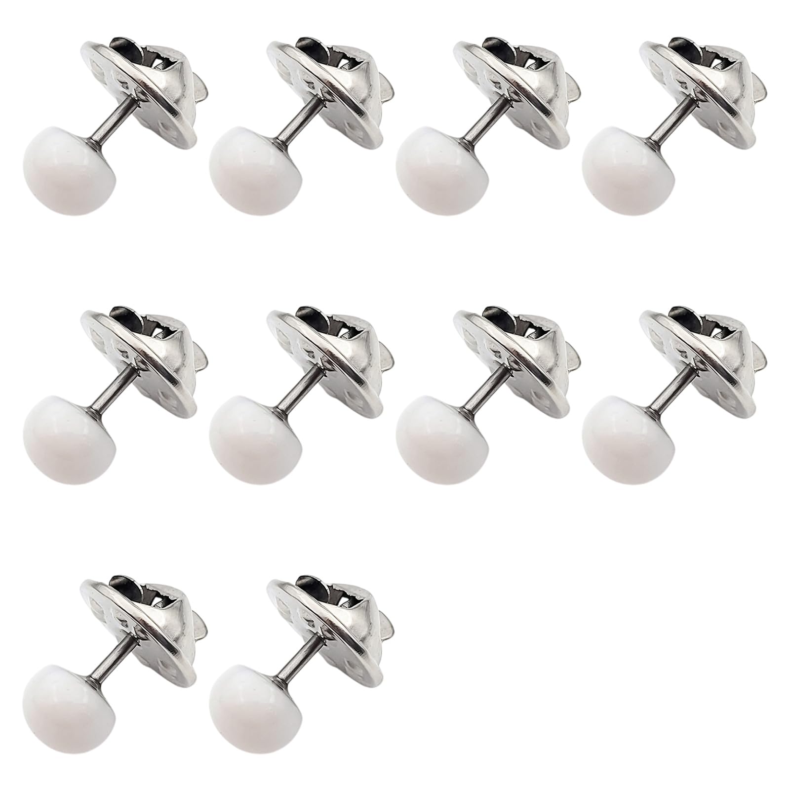 YUXITA Pack of 10 Tighten Button Curtain Tiebacks with Detachable Pearls Buttons for Quick Installation and Secure Hold
