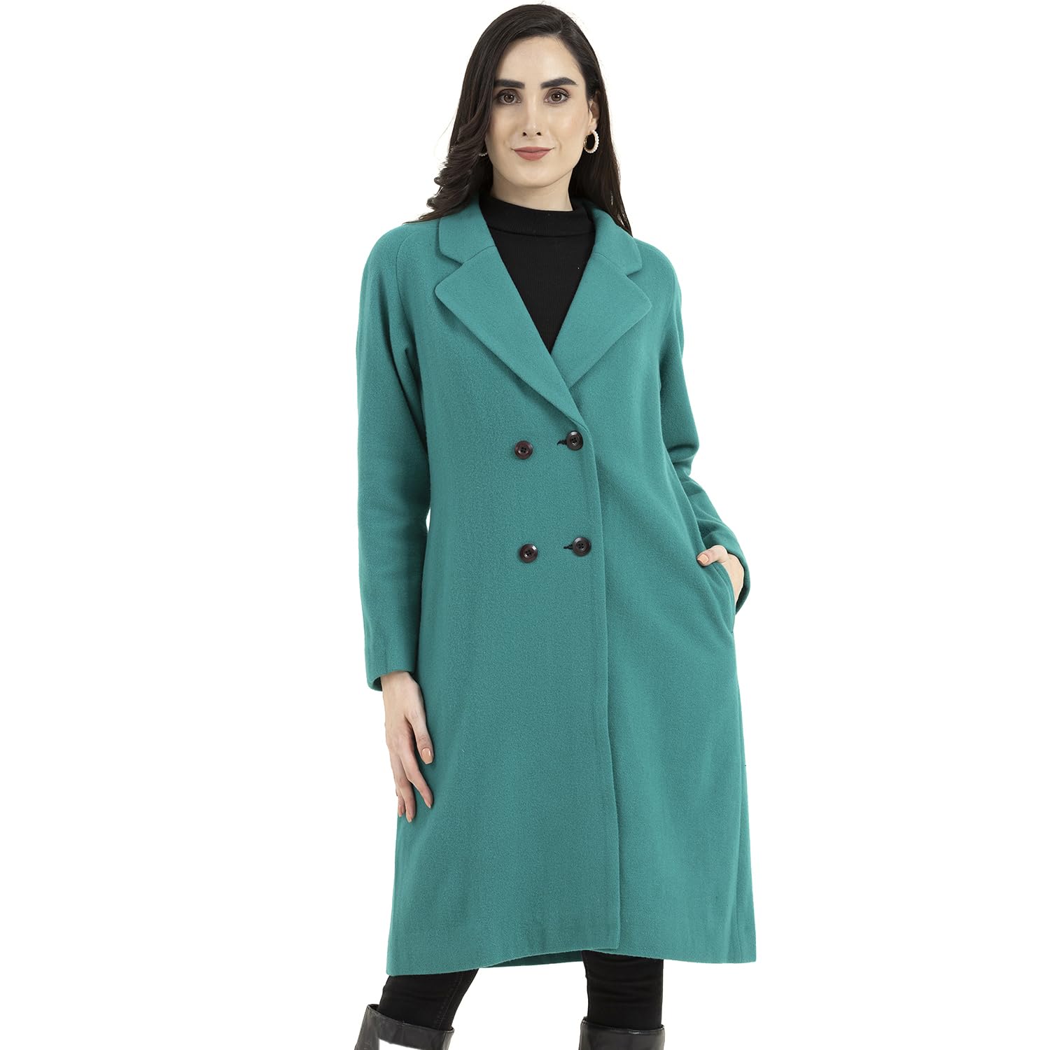 owncraft women's Teal Blue wool coat-picture-29