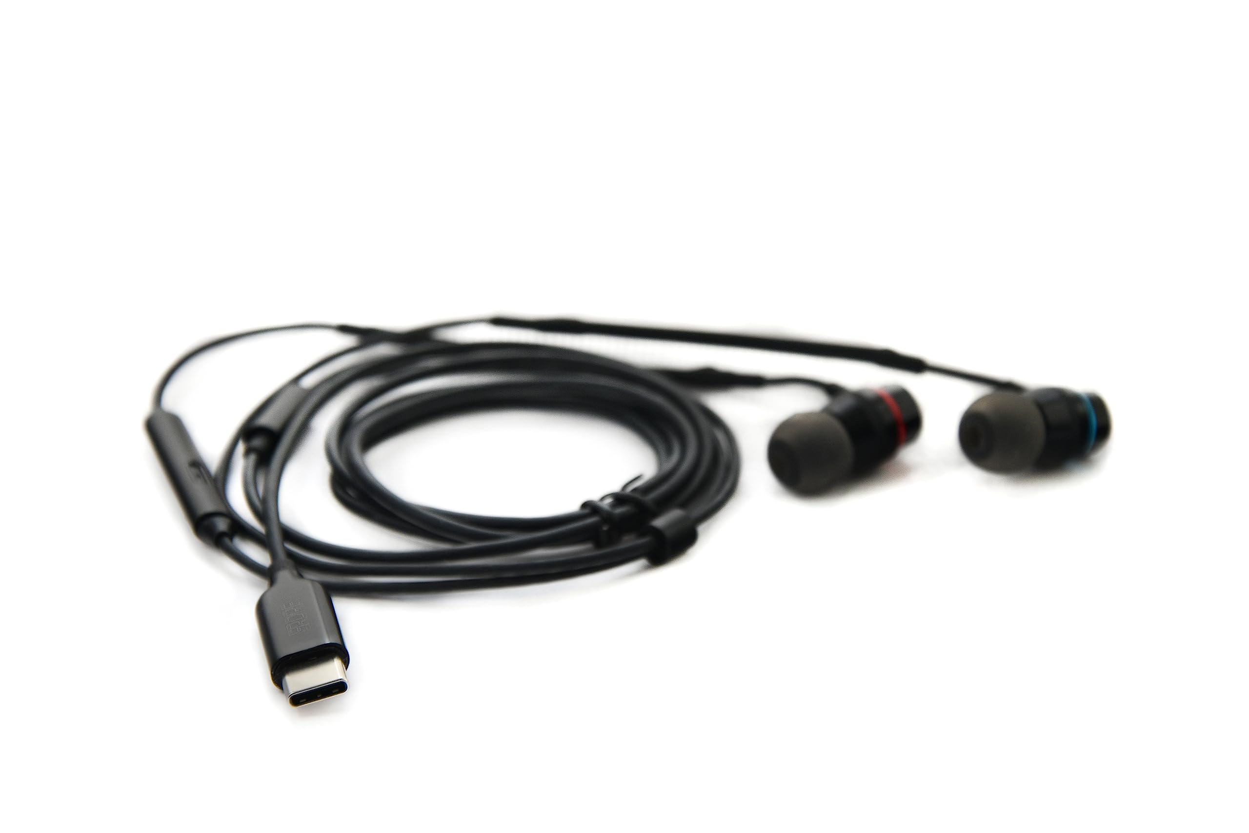 D202 - écouteurs Intra-Auriculaires - USB-C avec Bouton et Micro (Livré avec Sacoche Souple)