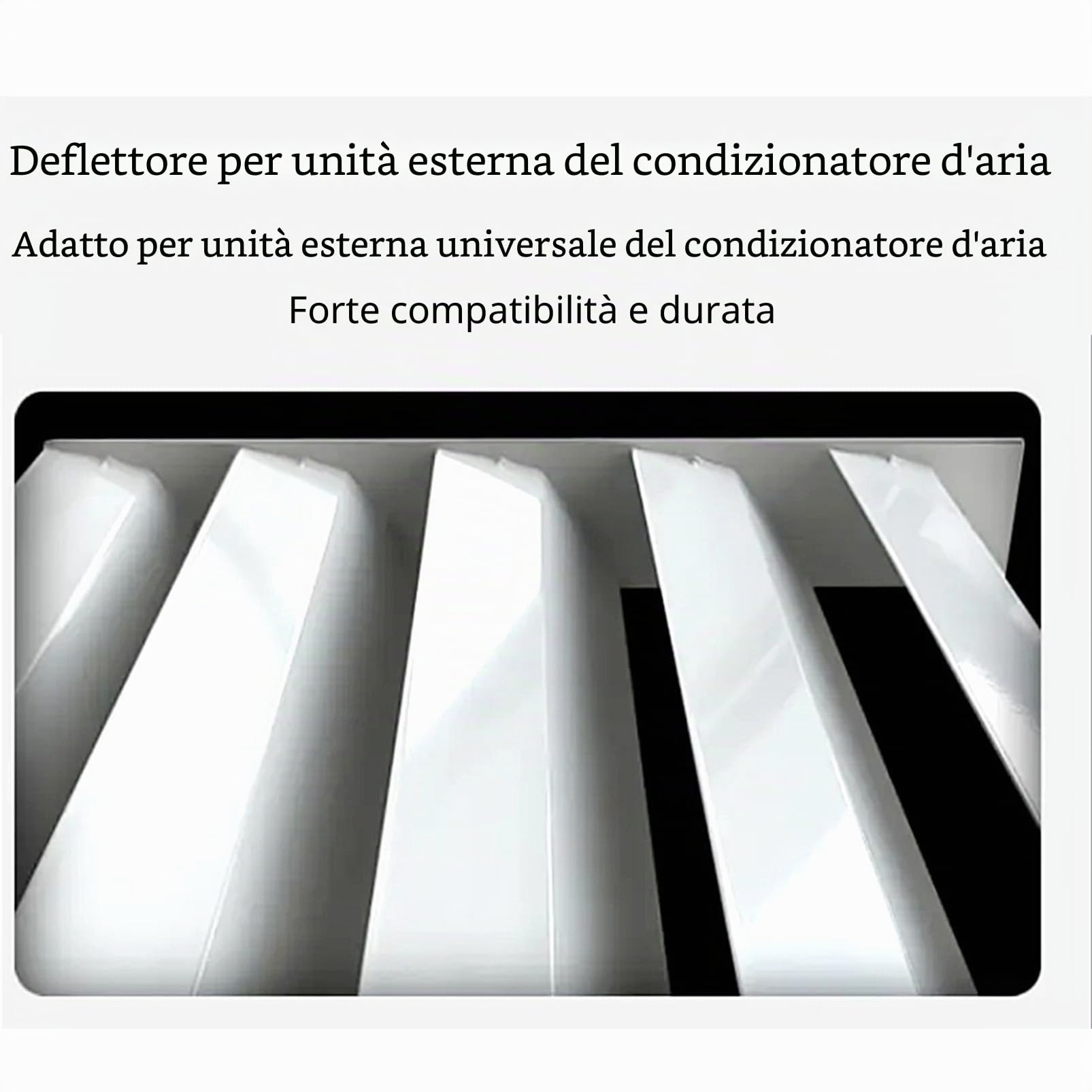 Deflettore per aria condizionata, copertura per bocchetta d'aria - Copertura per mini condizionatore split per unità esterne, cambia la direzione del vento, protegge il compressore del condensatore AC