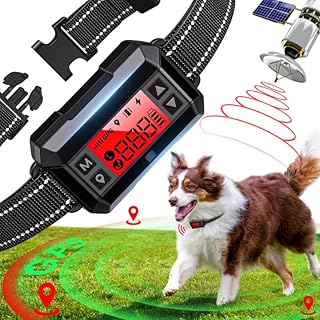 Invisible Electric Fence for Dogs GPS Dog Collar Fence System Waterproof Wireless Dog Fence Adjustable Warning Strength Ra...