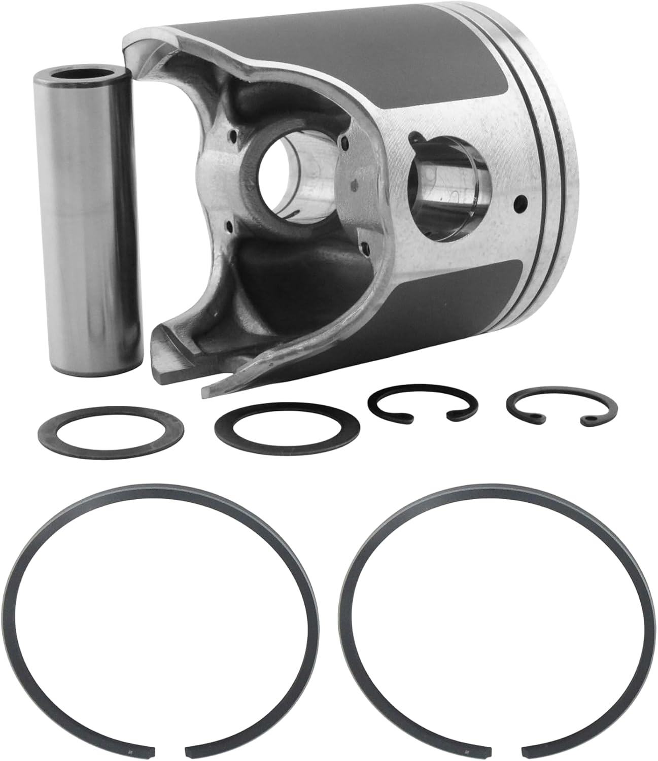 Asaki 66E-11631-00 Standard Size Piston Kit Replacement for Yamaha GP800 XLT800 Power Valve PWC 1998-2005