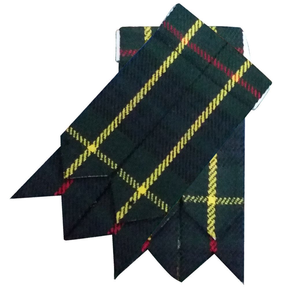 Hw Men's Hunting Stewart Plain Black, Gordon And Many More Scottish Kilt Sock Flashes Various Tartans (Hunting Stewart)