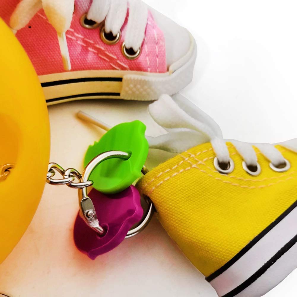 Mini-Sneaker Spielzeug Für Vögel – 5 Stück, Bunt, Aus Baumwolle & Gummi, Für Papageien & Nymphensittiche