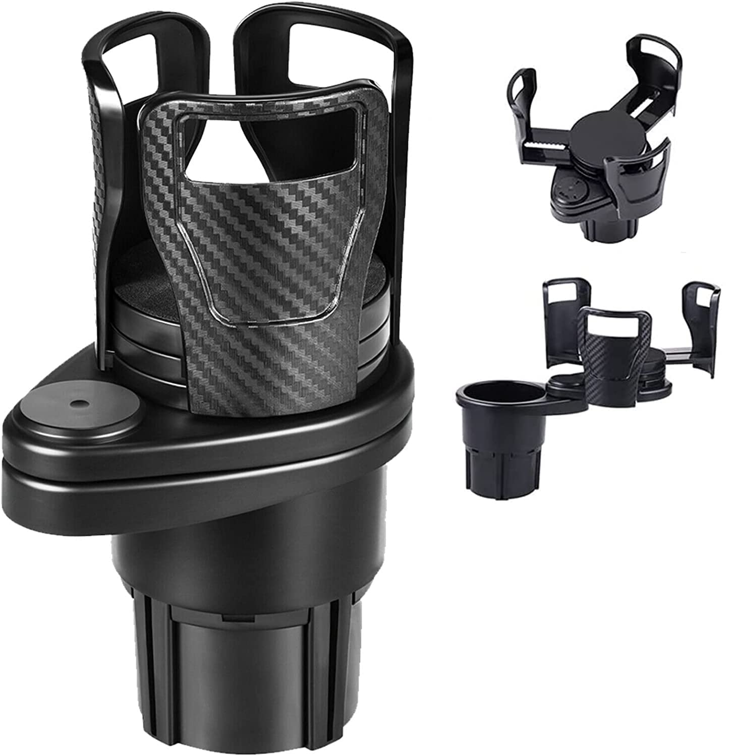 FING 2 in 1 Multi-Function Cup Holder for Car, 360 Degree Rotating Car Dual Cup Mount Adjustable Stand | 2-in-1 Multifunctional Auto Car Drink Cup Holder