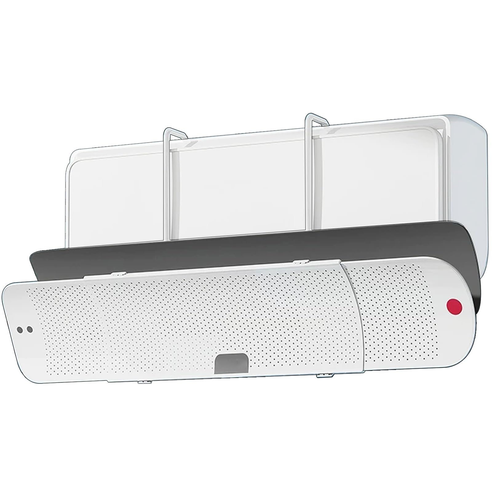 WUXTOKV Air Conditioner Vent Deflector, Retractable AC Guide, 270° Rotation, ABS Plastic, 25-37 in, for Wall Units