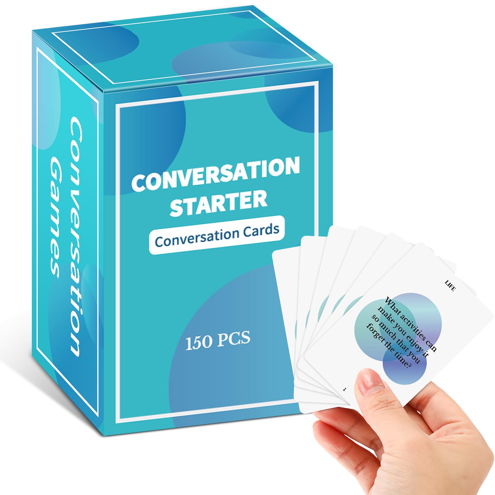 Poen 1 Box of Conversation Cards Games Icebreaker Deck Conversation Starters Relationship Building Icebreaker Games Team Building Activities for Office Meetings and Workplace, As the Pictures Shown