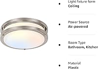 Vista 26 de Lámpara de techo LED de 13 pulgadas de montaje empotrado, luces de techo ajustables de 2700K/3000K/3500K/4000K/5000K, iluminación regulable