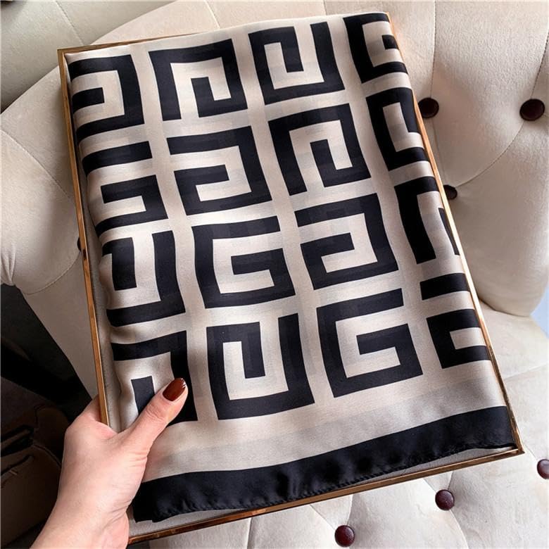 Image of MALINA Women's Polyester Silk Satin Stole Scarf - Soft Lightweight Fashion Wrap, Elegant Floral & Gradient Design, summer stole,Scarf For Women,Premium Stole,Large Size 180x90 cm'