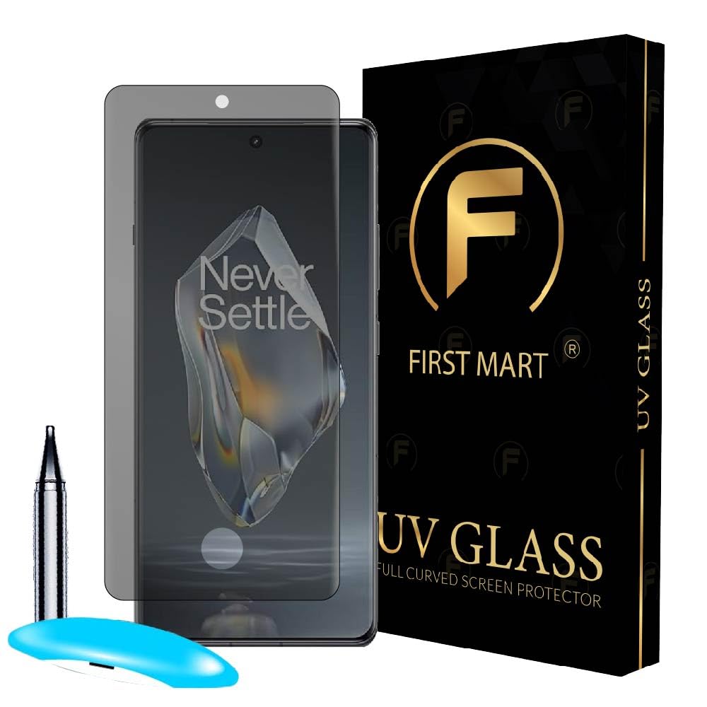 FIRST MART UV Privacy Tempered Glass Screen Protector for OnePlus 12R Edge to Edge Coverage Anti-Spy/9H Hardness (6.78 Inch, Pack of 1)-image-29
