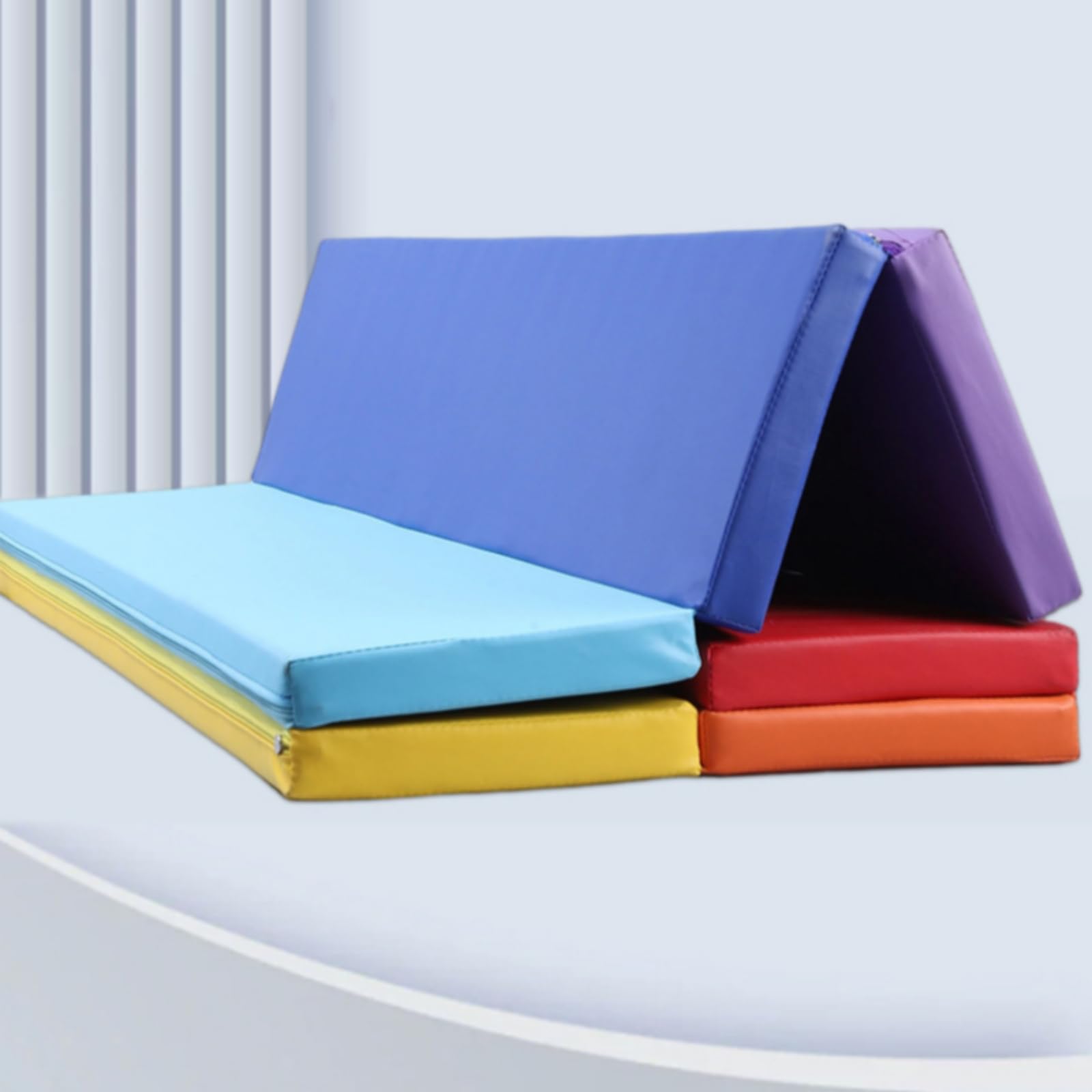 Faltbare Sportmatte platzsparend klappbare Gymnastikmatte klappbare Sportmatte für Turner, Tänzer, Zuhause, Entspannungstraining