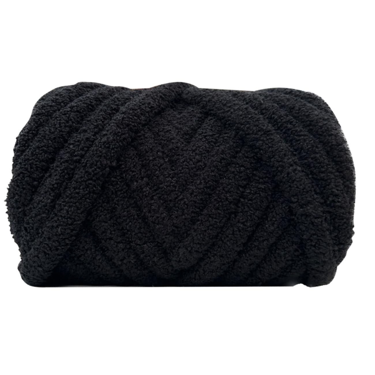 Dicke Wolle Zum Handstricken 500g/1000g Dicke Wolle Zum Handstricken Chunky Yarn Schlauchgarn Häkelwolle Dickes Garn Zum Häkeln Stricken, Für Decken, Tasche, Handstrickgarn (Schwarz,1500g)