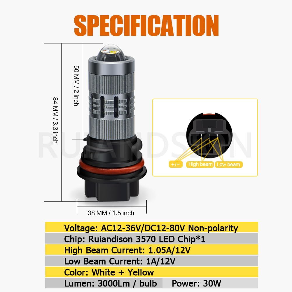 Amazon | Ruiandsion 1個 PH11 LEDオートバイヘッドライトバルブ