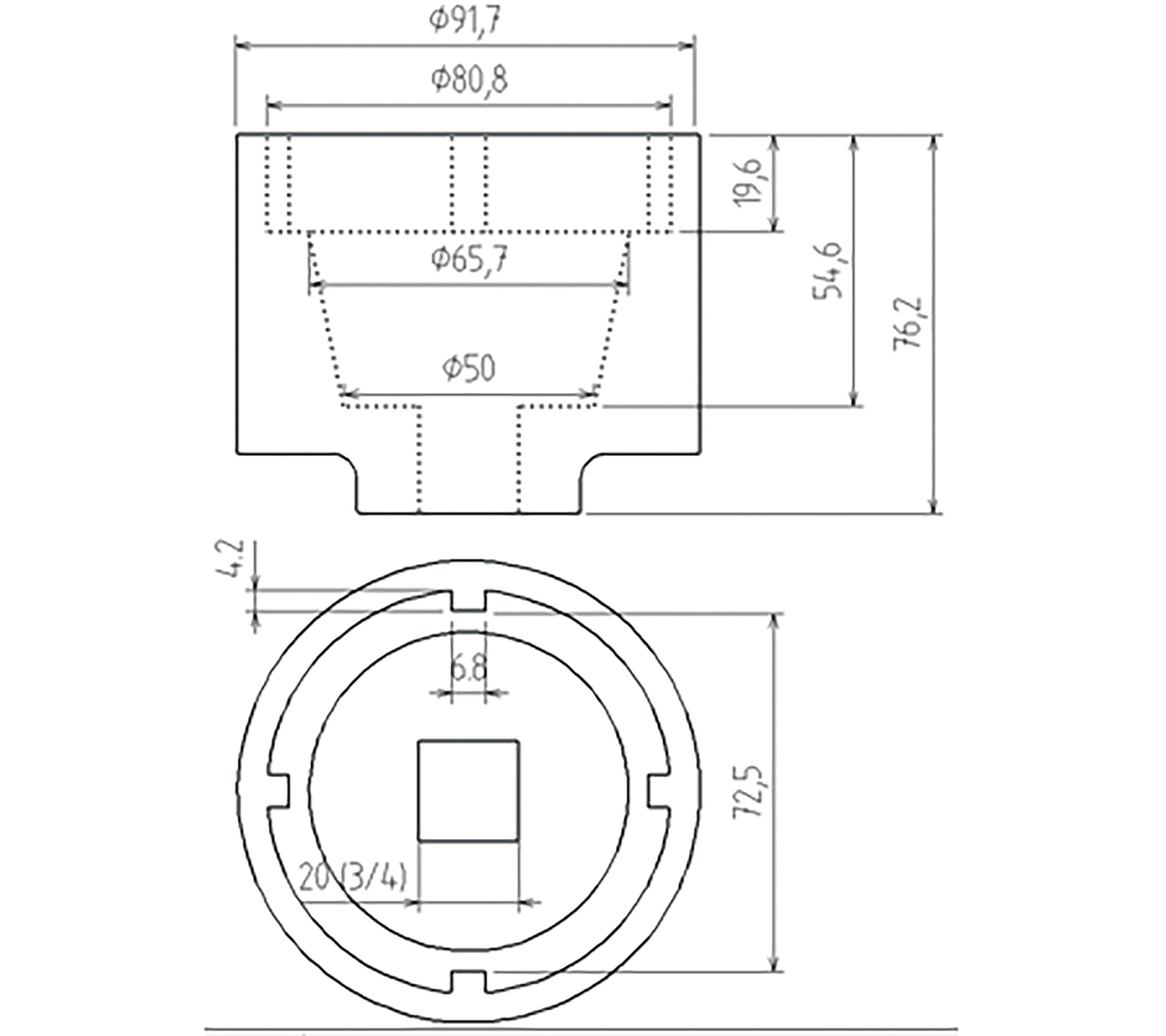 BGS 5421 | Llave almenada para transmisión | para Scania | 72/80 mm