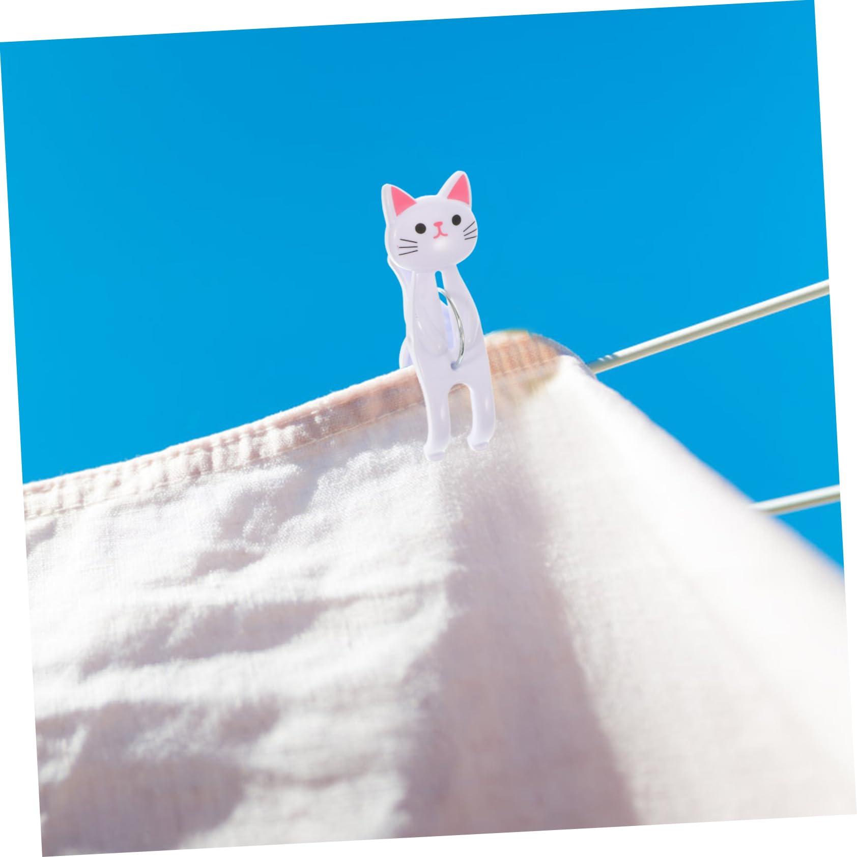 16pièces Clips De Serviette De Plage Anti-Vent Forme De Chat Pince à Linge pour Serviettes Draps Et Couettes