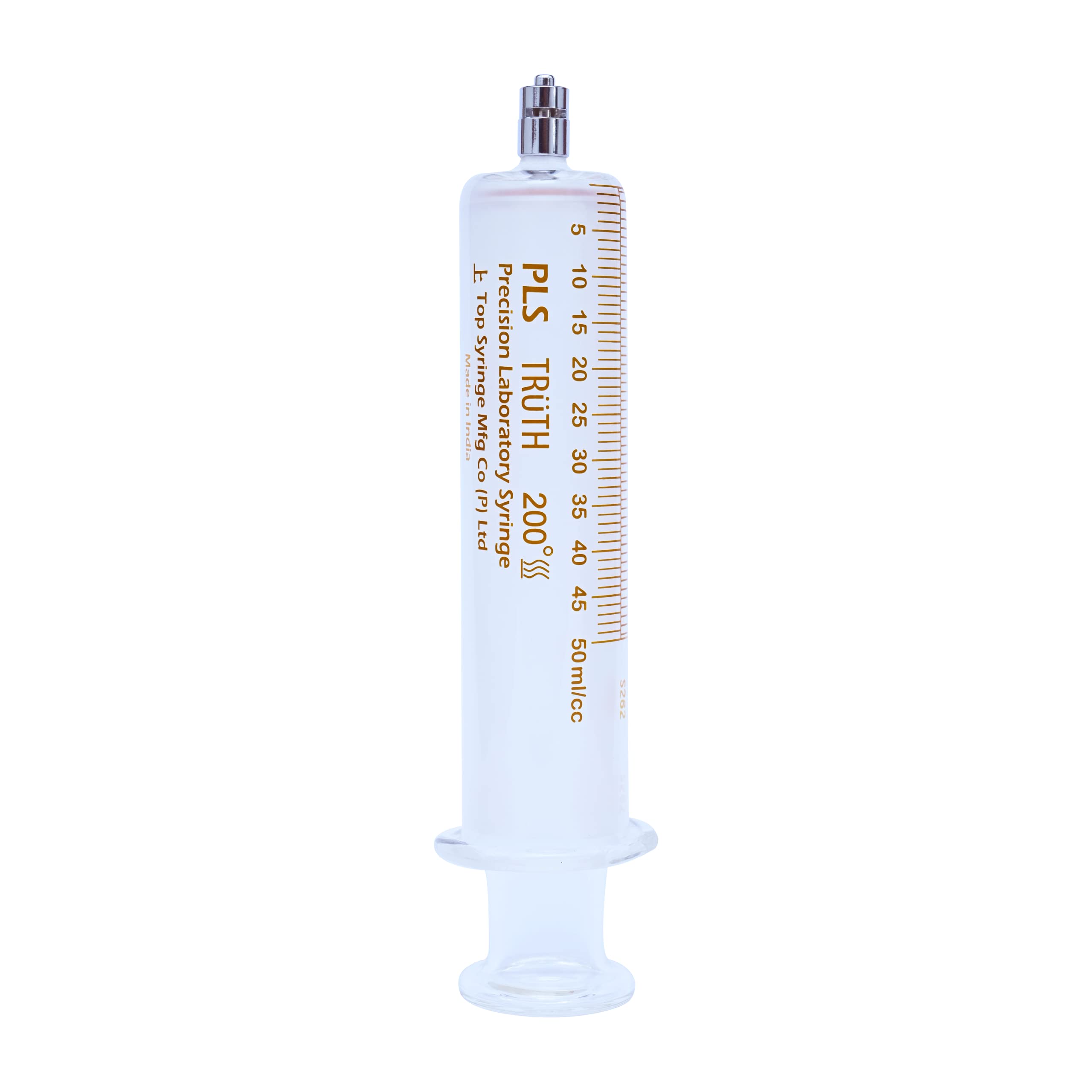 TRUTH 50 ML Numbered Glass Syringes Metal Luar Lock Tip (CL), Pack Of 100