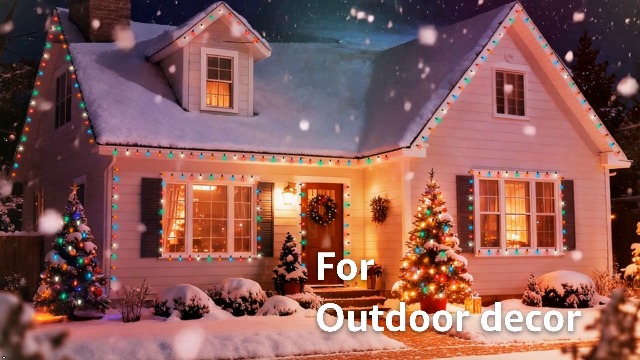 Abeja 25FT C7 Multicolor Light Outdoor, Vintage Christmas String