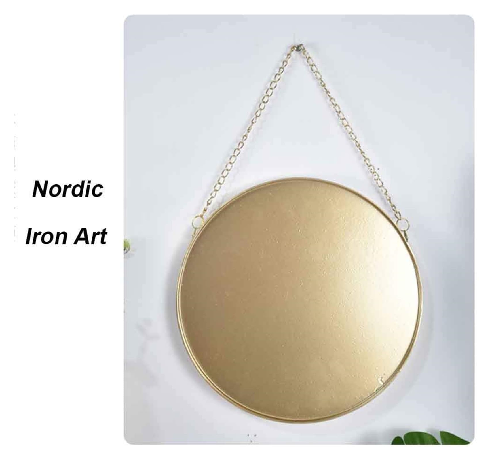 Lustra montowane na ścianie Lustro do makijażu naścienne z metalową ramką i łańcuszkiem do golenia/lusterko do makijażu Nordic Iron Art Dekoracyjne Hotel