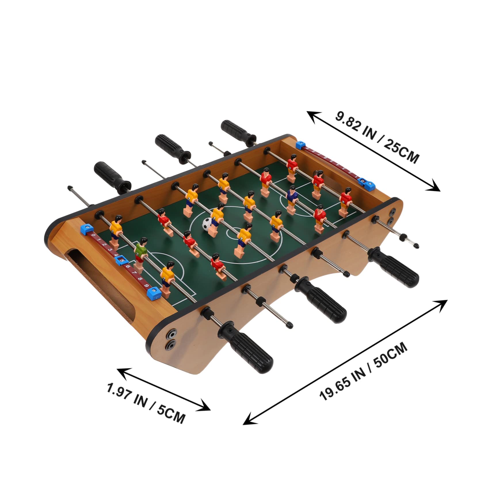 Gioco da Tavolo Creativo Calcio Balilla Verde in Plastica e Acciaio Inox, Robusto e Durevole, per Festa Scuola Decor e Interazione Genitore-figlio