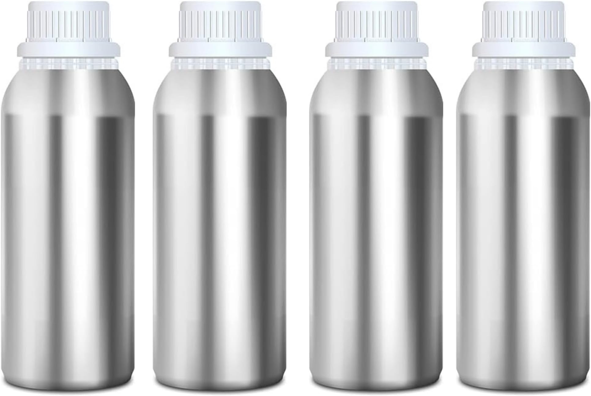 Devinez Multipurpose Anodized Aluminum Empty Bottle, 100ml (Pack of 4) with B Drop Nozzle & Cap with Seal, for Beauty, Essential Oils, Blends, Skin Care, Travel, Toners, Cosmetic & DIY
